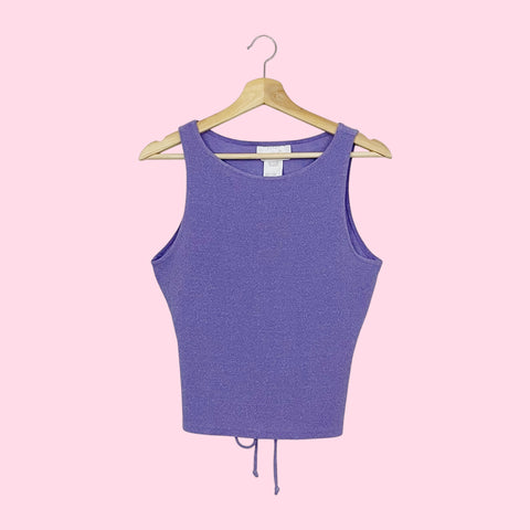 METALLIC LAVENDER BACKLESS TANK (M)