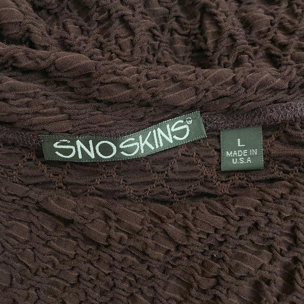 Brown Textured Asymmetrical Top (L)