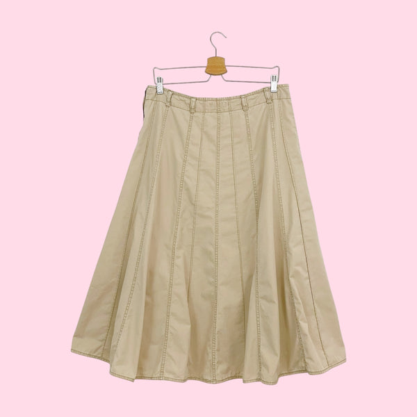 TAN PANELED MIDI SKIRT (14)