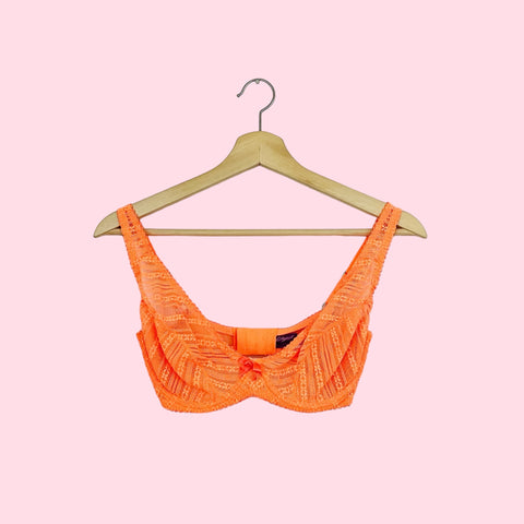 L'AGENT AGENT PROVOCATEUR ESMA HIGH APEX NEON ORANGE LACE BRA (32E)