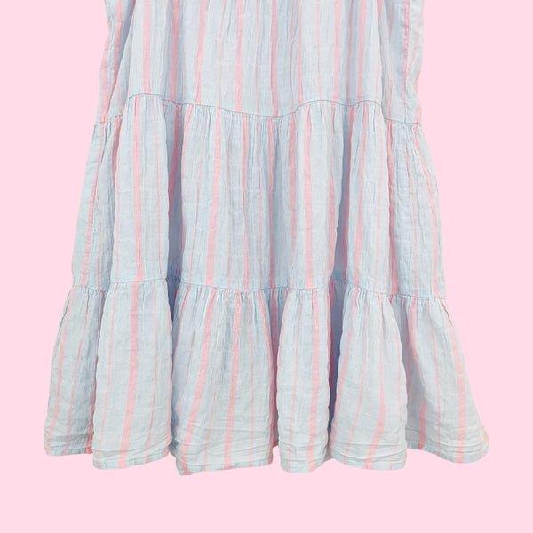 Maeve By Anthropologie Striped Guazey Tiered Tunic (XS)