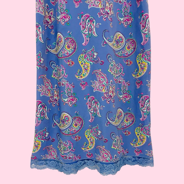 Y2K EXPRESS PURPLE PAISLEY MIDI DRESS (5/6)