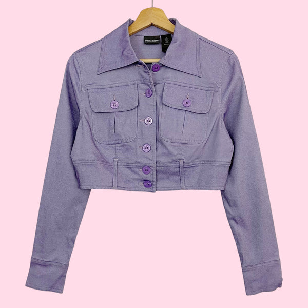 LAVENDER CROPPED JACKET (S/M)