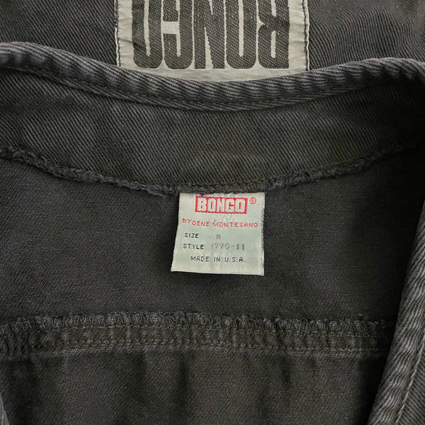 90S BONGO BLACK CROPPED DENIM VEST (M)