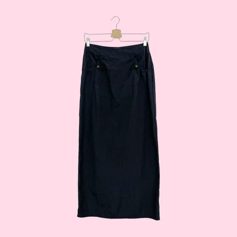 BLACK NYLON UTILITY SKIRT (28)