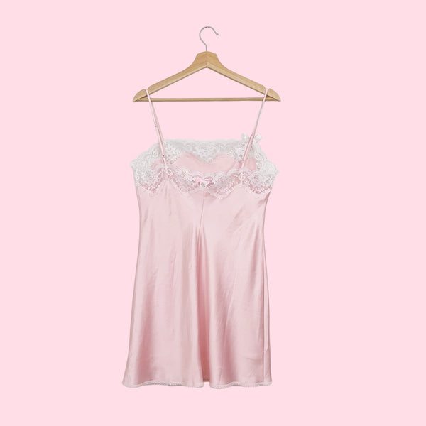 VICTORIA'S SECRET PINK SLIP DRESS (L)