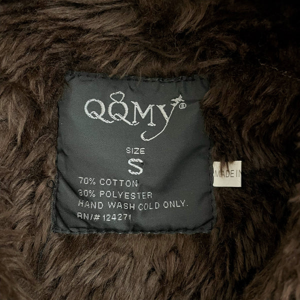 Y2K Denim Jacket w/ Brown Faux Fur (S)