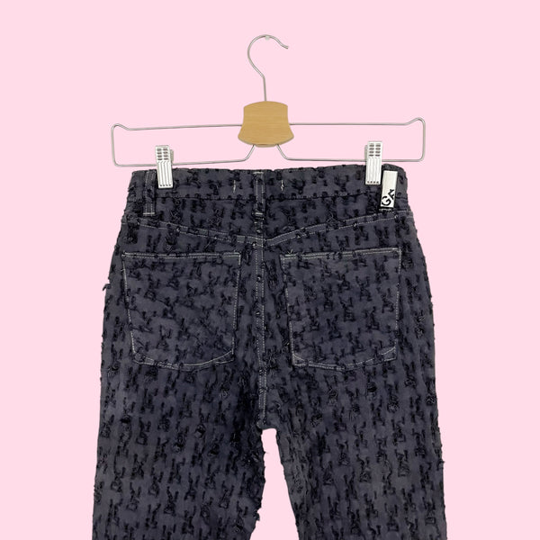 GIANFRANCO FERRE BLUE PERFORATED PANTS (25/26)