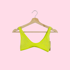 SKIMS PERFORATED SEAMLESS SKIMPY SCOOP BRALETTE - LIME (M)