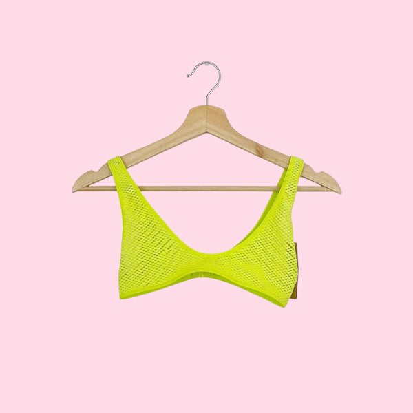 SKIMS PERFORATED SEAMLESS SKIMPY SCOOP BRALETTE - LIME (M)