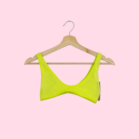 SKIMS PERFORATED SEAMLESS SKIMPY SCOOP BRALETTE - LIME (M)