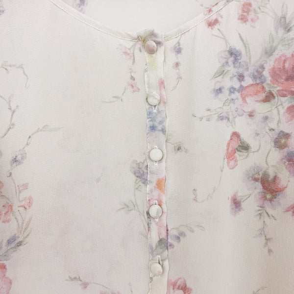 LOVESHACKFANCY SILK FLORAL TOP (XS)