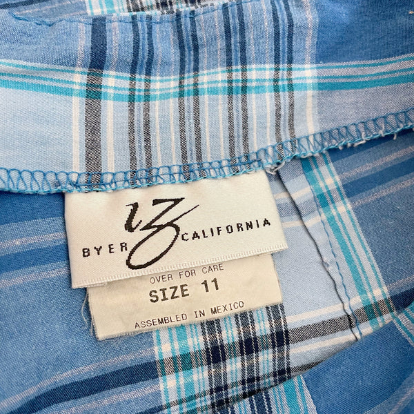 Blue Plaid Mini Skirt (M)