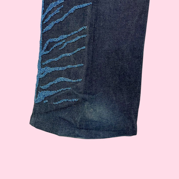 BEADED ZEBRA JEANS (2/4)