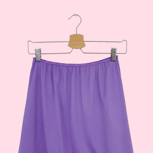 PURPLE NYLON SLIP SKIRT (M)