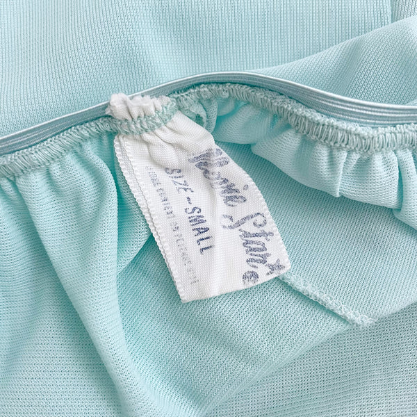 60S AQUA NYLON BLOOMERS (XS)