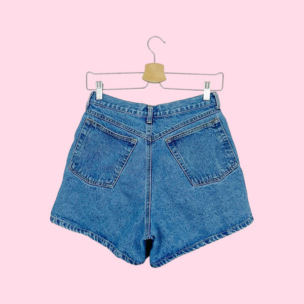 FLORAL EMBROIDERED DENIM SHORTS (27)