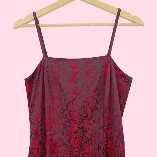 RED SNAKE PRINT MIDI DRESS (4)