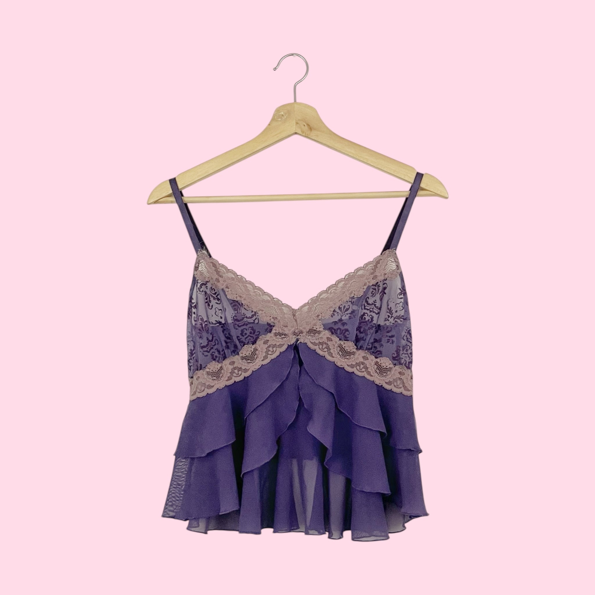 PURPLE MESH OPEN FRONT TOP (S)