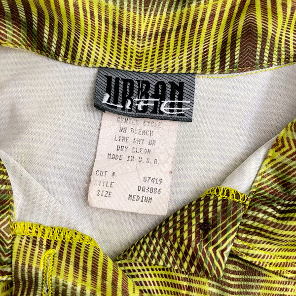 LIME GREEN PSYCHEDELIC BLOUSE (M)