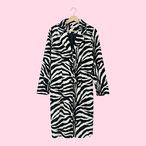 ZEBRA FAUX FUR JACKET (S/M)