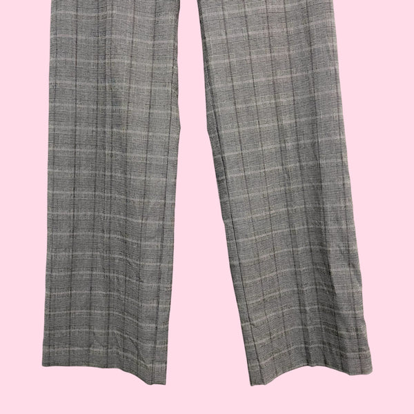 Gray + Pink Plaid Office Pants (4)