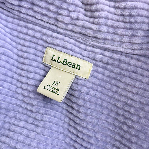 LL BEAN LAVENDER CORDUROY SHIRT (1X)
