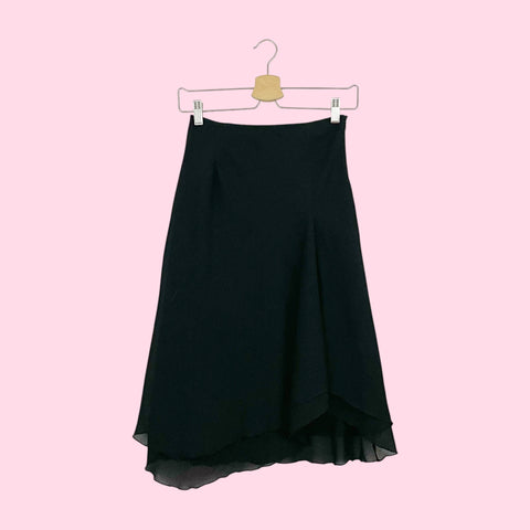BLACK ASYMMETRICAL MIDI SKIRT (24)