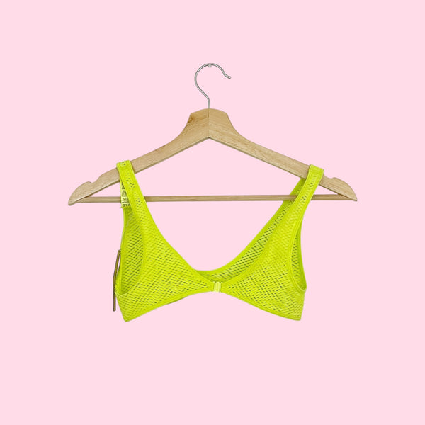 SKIMS PERFORATED SEAMLESS SKIMPY SCOOP BRALETTE - LIME (M)