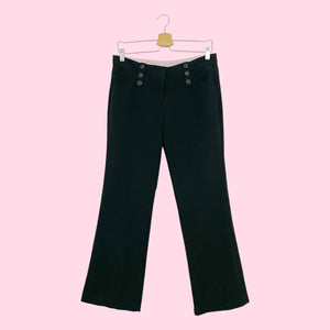 BLACK LOW RISE BOOTCUT PANTS (9)
