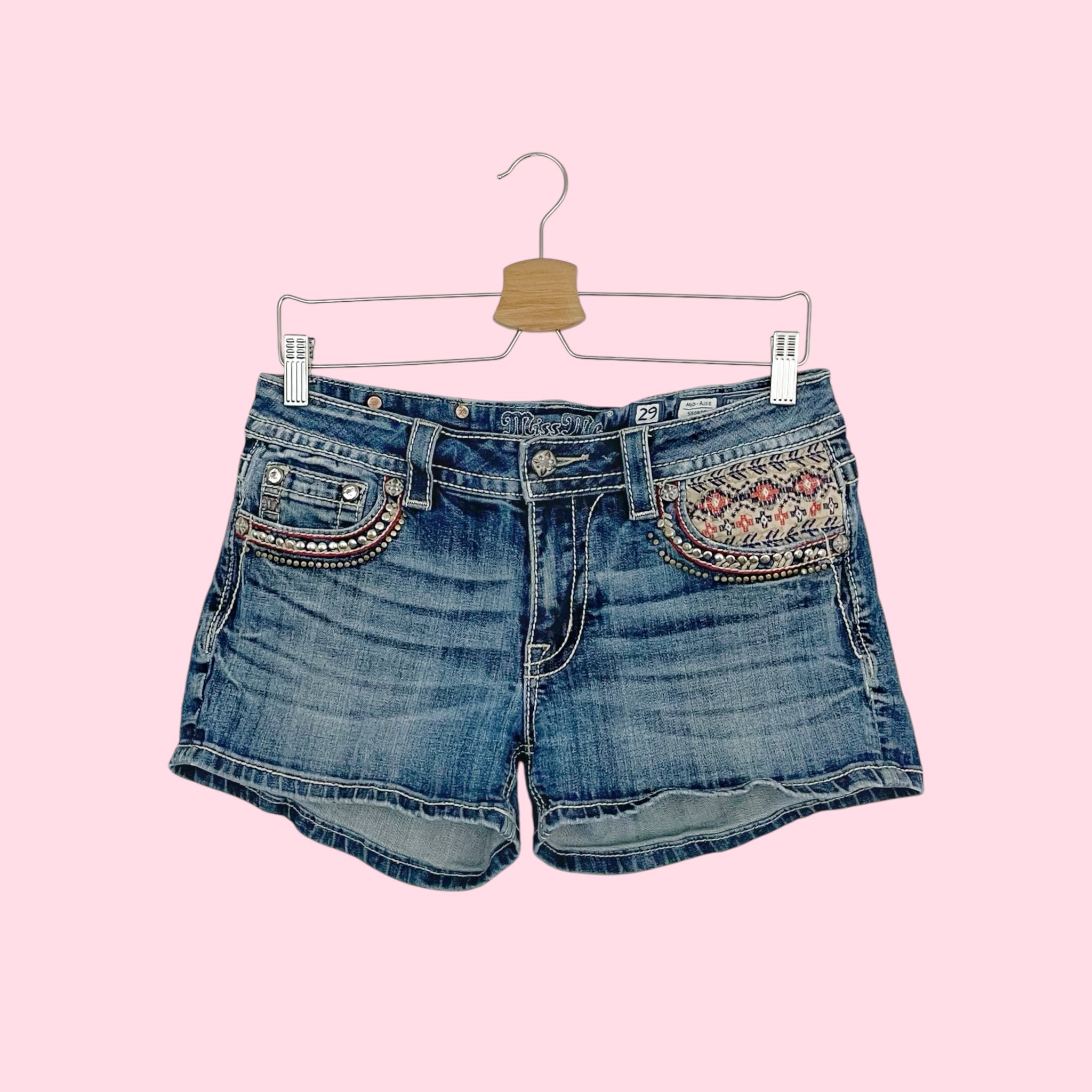 MISS ME STUDDED EMBROIDERED SHORTS (29)