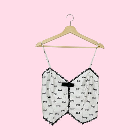 BOW PRINT CROPPED TANK (S)