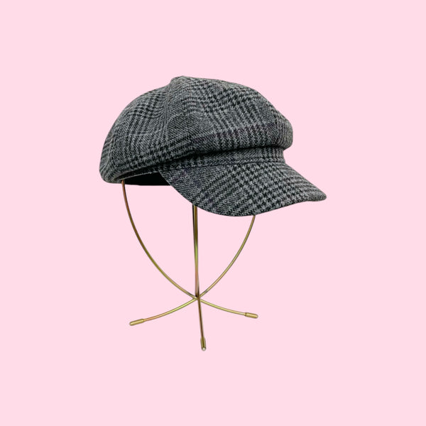 GRAY PLAID FISHERMAN'S CAP