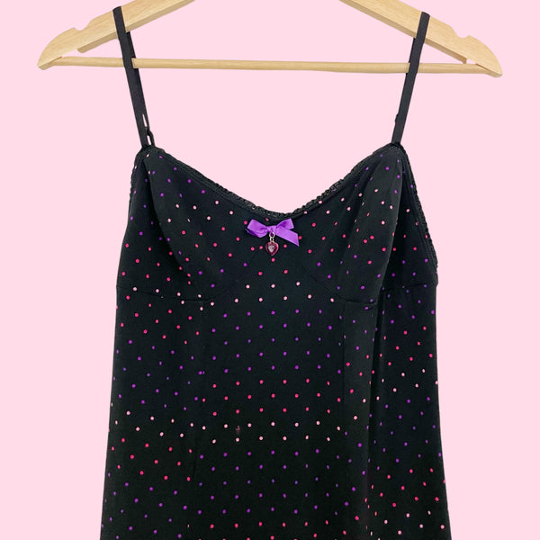 VICTORIA'S SECRET POLKA DOT RUFFLE LINGERIE DRESS (36B)