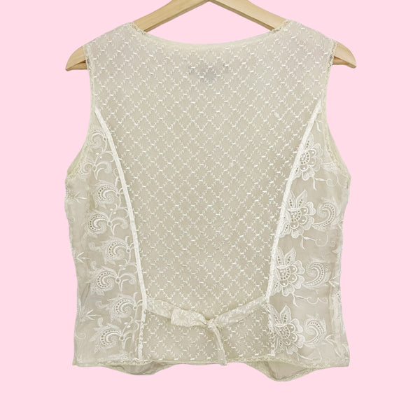 CREAM EMBROIDERED SILK VEST (6)
