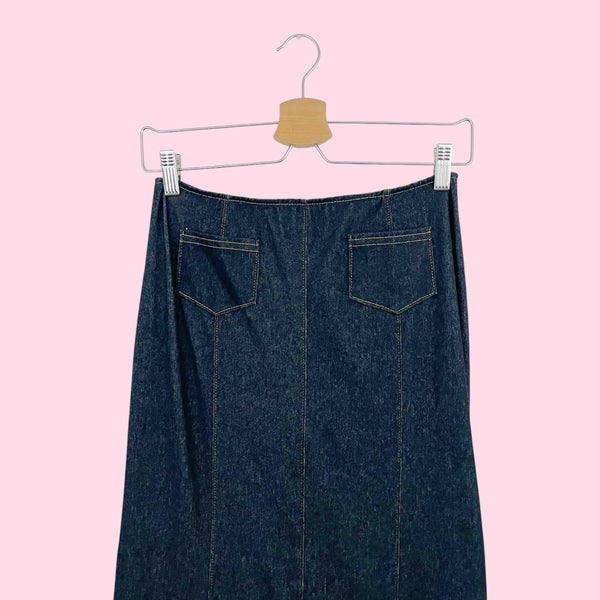 FAUX DENIM MAXI SKIRT (25)