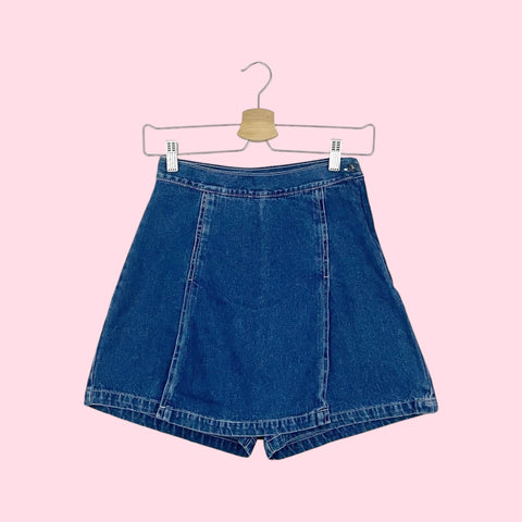 90S DENIM MINI SKORT (XXS)