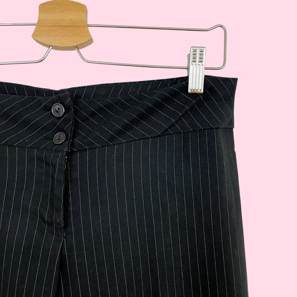 Y2K PINSTRIPE LOW RISE OFFICE PANTS (M)