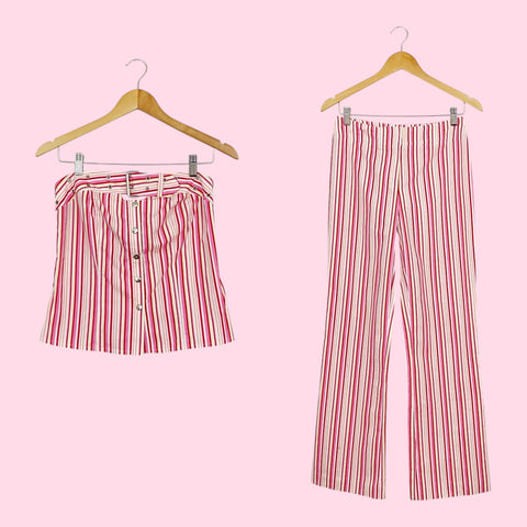 Y2K MULTICOLOR STRIPED TWO PIECE SET (4)