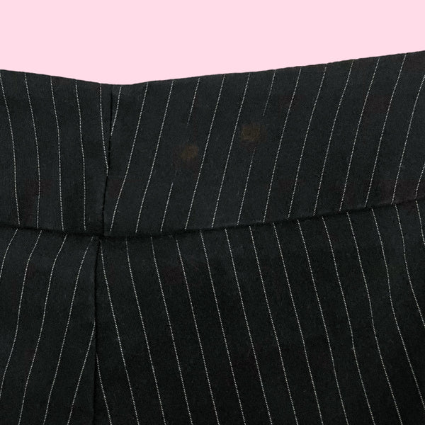 Y2K PINSTRIPE LOW RISE OFFICE PANTS (M)