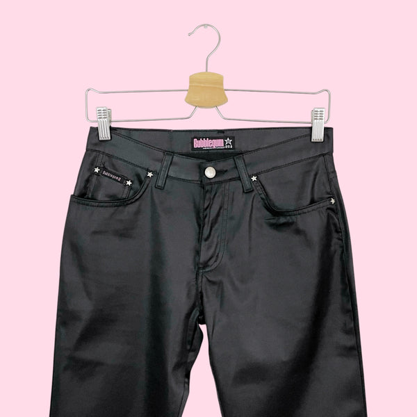BUBBLEGUM BLACK SHINY PANTS (6)