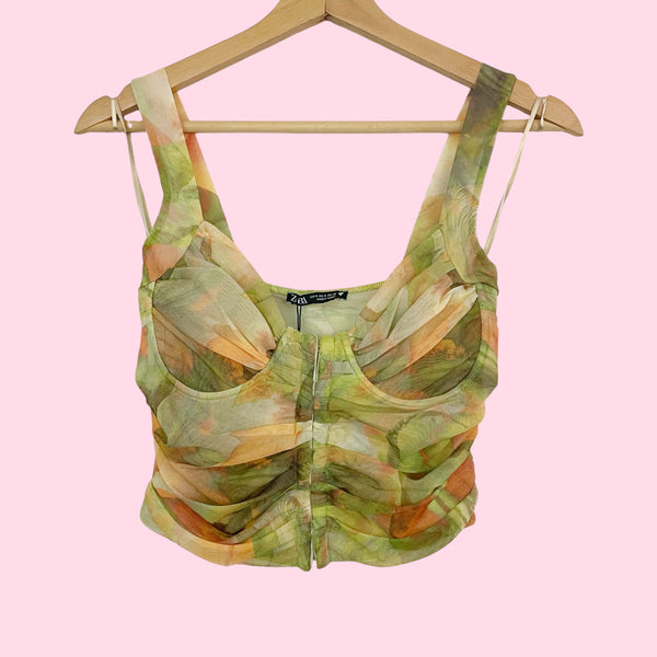 Zara Mesh Bustier Top (S)