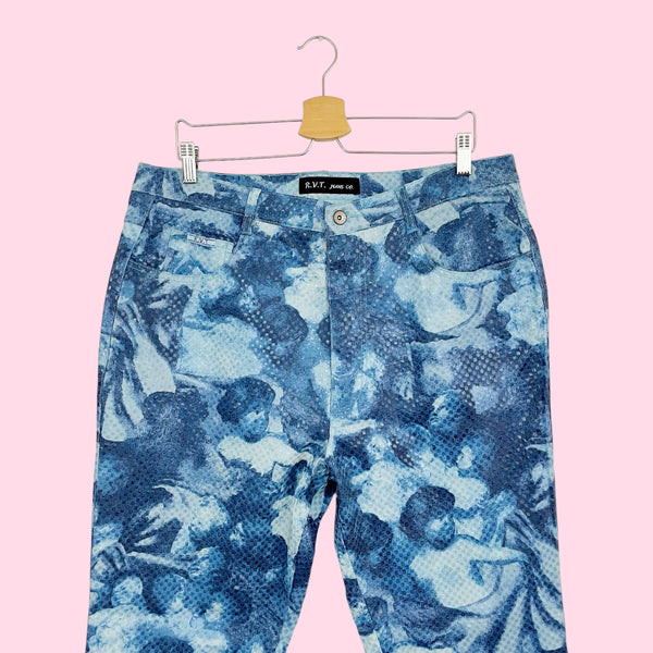 BLUE ANGEL PRINT BOOTCUT PANTS (18/20)