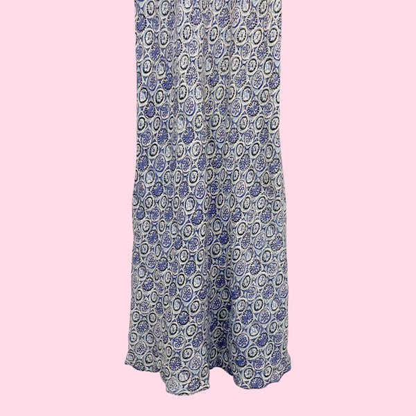 PRINTED RAYON MIDI DRESS (M/L)