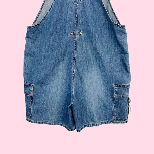 DENIM CARGO OVERALL SHORTS (XL)