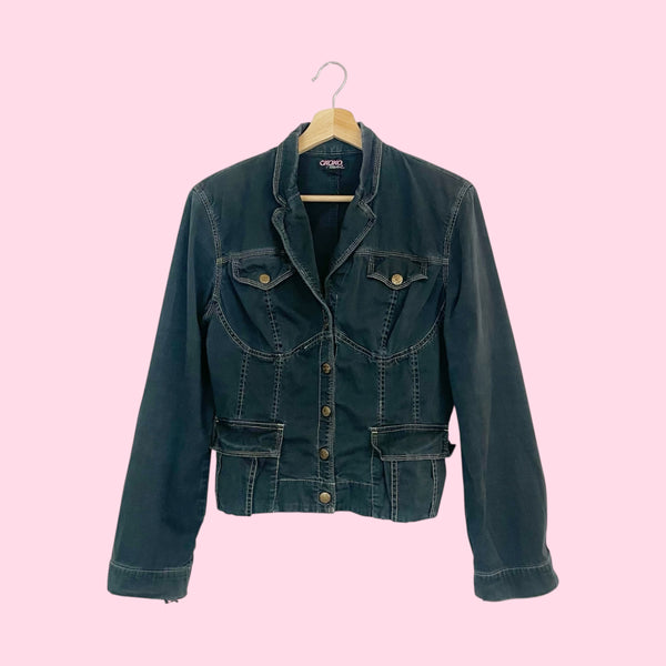 Y2K XOXO Button Up Jacket (L)