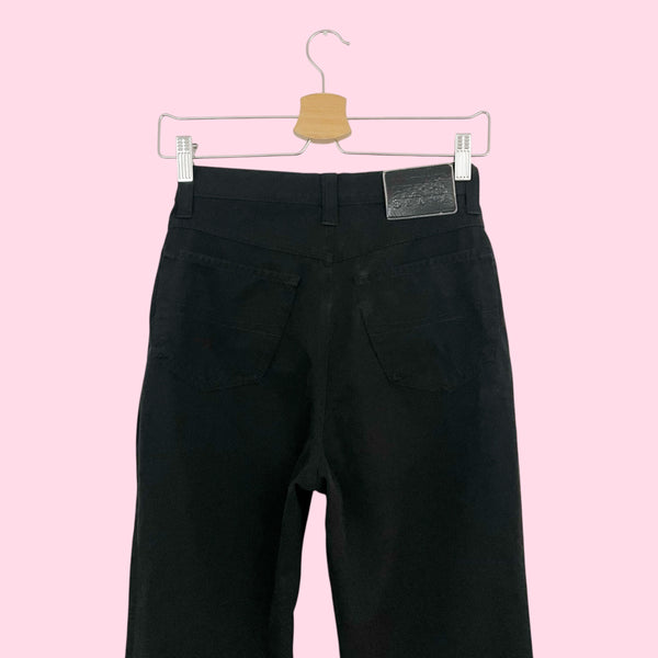 GIANFRANCO FERRE BLACK STRETCH SKINNY PANTS (26)