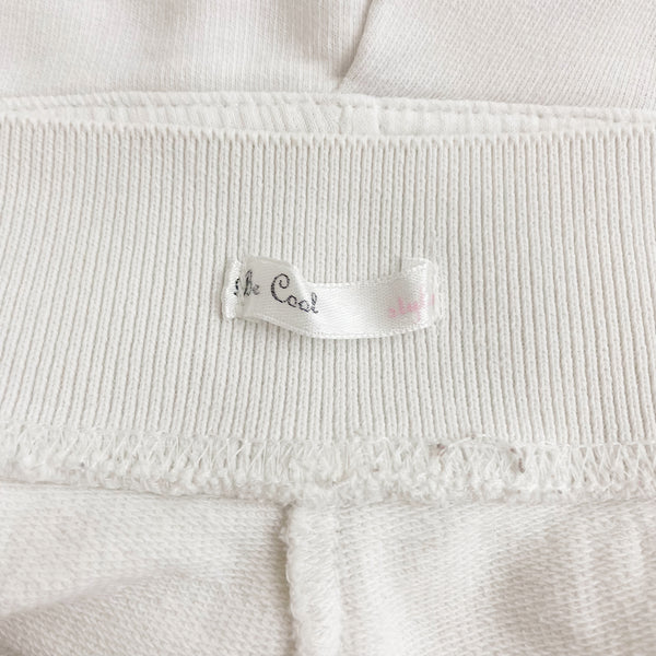 Y2K WHITE COTTON PLEATED MINI SKORT (M)