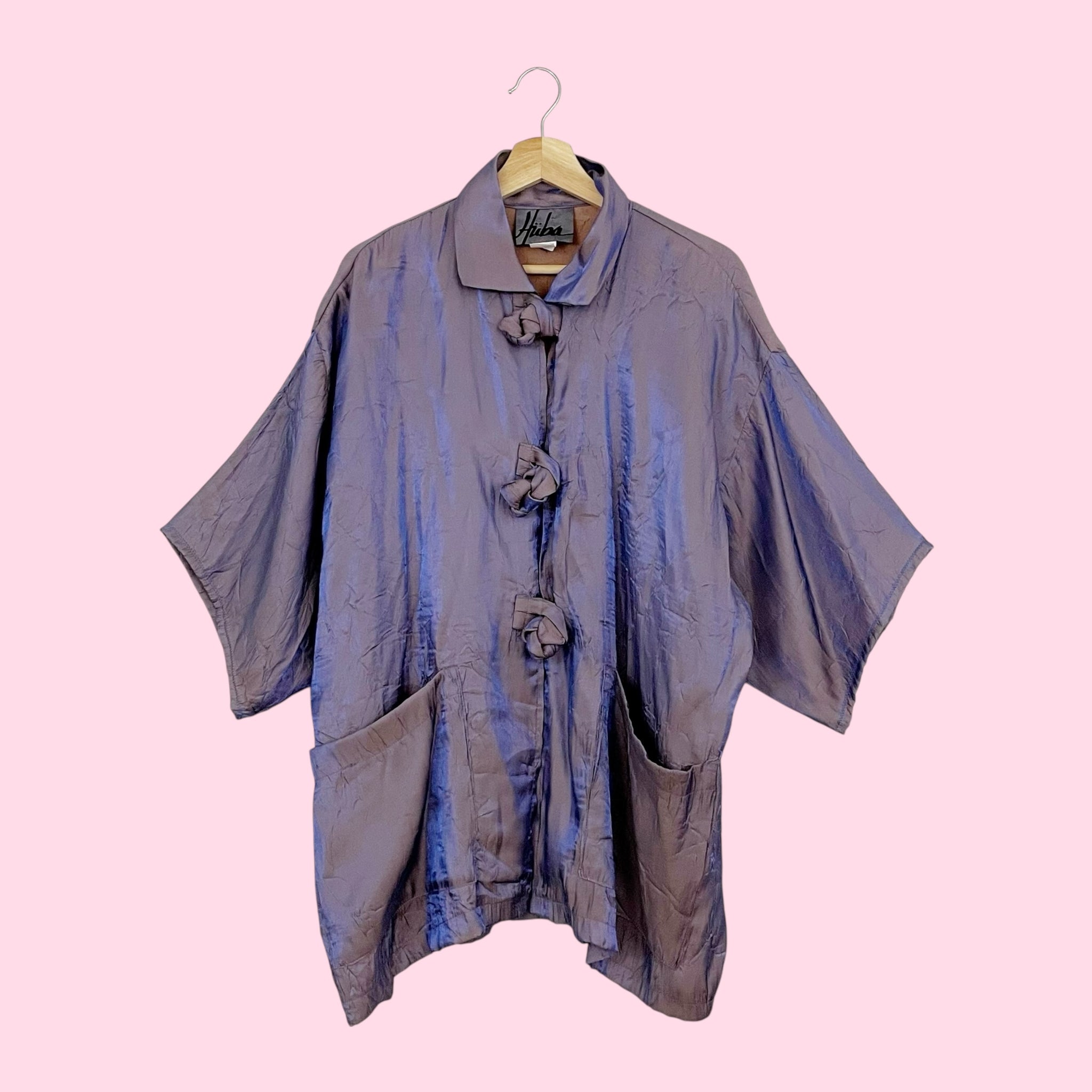 PURPLE IRIDESCENT OVERSIZED BLOUSE (M-XXL)