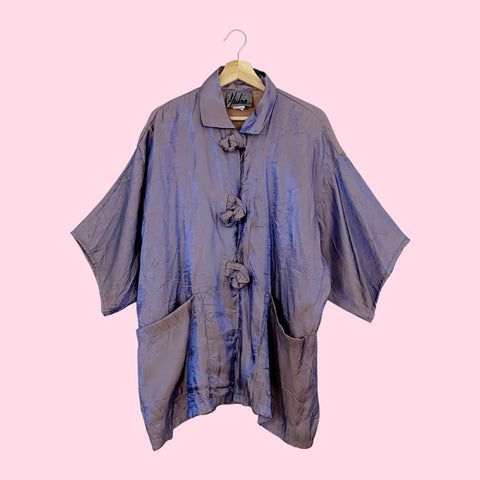 PURPLE IRIDESCENT OVERSIZED BLOUSE (M-XXL)